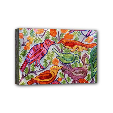 Art Flower Pattern Background Mini Canvas 6  X 4  (stretched)