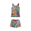 Art Flower Pattern Background Kid s Boyleg Swimsuit View2