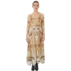 Wells Cathedral Wells Cathedral Button Up Boho Maxi Dress