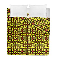 Red Black Yellow Duvet Cover Double Side (full/ Double Size) by ArtworkByPatrick