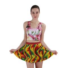 Reggae Smoky Waves  Mini Skirt by Seashineswimwear