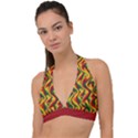 Reggae Smoky Waves Halter Plunge Bikini Top View1