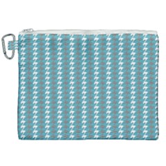 Swan Herd Houndstooth Pattern Canvas Cosmetic Bag (xxl) by emilyzragz