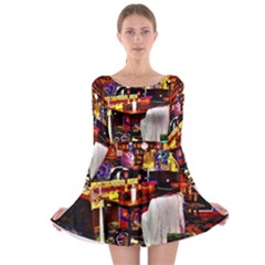 Painted House Long Sleeve Skater Dress by MRTACPANS