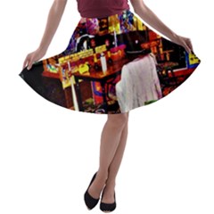 Painted House A-line Skater Skirt by MRTACPANS