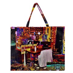 Painted House Zipper Large Tote Bag by MRTACPANS