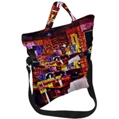 Painted House Fold Over Handle Tote Bag by MRTACPANS