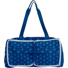 Quebec French Royal Fleur De Lys Elegant Pattern Blue Blue Quebec Fleur De Lys Pattern Blue Multi Function Bag by Quebec