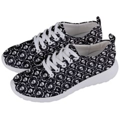 Pattern Skull And Bats Vintage Halloween Black Men s Lightweight Sports Shoes by genx