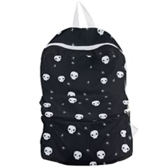 Pattern Skull Stars Halloween Gothic On Black Background Foldable Lightweight Backpack