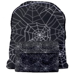 Pattern Spiderweb Halloween Gothic on black background Giant Full Print Backpack
