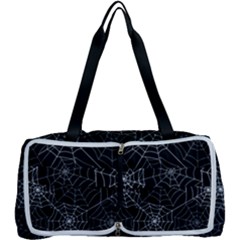 Pattern Spiderweb Halloween Gothic on black background Multi Function Bag