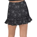 Pattern Spiderweb Halloween Gothic on black background Fishtail Mini Chiffon Skirt View2