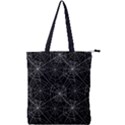 Pattern Spiderweb Halloween Gothic on black background Double Zip Up Tote Bag View1