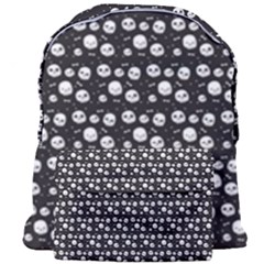 Pattern Skull Bones Halloween Gothic on black background Giant Full Print Backpack