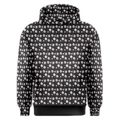 Pattern Skull Bones Halloween Gothic on black background Men s Overhead Hoodie