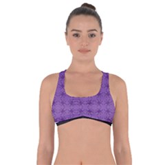 Pattern Spiders Purple and black Halloween Gothic Modern Got No Strings Sports Bra