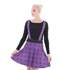Pattern Spiders Purple and black Halloween Gothic Modern Suspender Skater Skirt