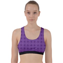 Pattern Spiders Purple and black Halloween Gothic Modern Back Weave Sports Bra