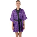 Pattern Spiders Purple and black Halloween Gothic Modern Quarter Sleeve Kimono Robe View1