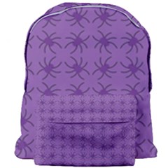 Pattern Spiders Purple and black Halloween Gothic Modern Giant Full Print Backpack