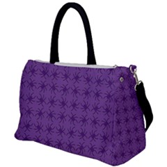 Pattern Spiders Purple and black Halloween Gothic Modern Duffel Travel Bag