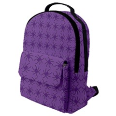 Pattern Spiders Purple and black Halloween Gothic Modern Flap Pocket Backpack (Small)
