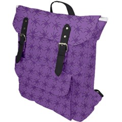 Pattern Spiders Purple and black Halloween Gothic Modern Buckle Up Backpack