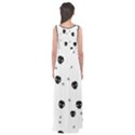 Pattern Skull Stars Handrawn Naive Halloween Gothic black and white Empire Waist Maxi Dress View2