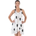 Pattern Skull Stars Handrawn Naive Halloween Gothic black and white Show Some Back Chiffon Dress View1