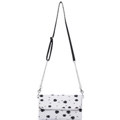 Pattern Skull Stars Handrawn Naive Halloween Gothic black and white Mini Crossbody Handbag