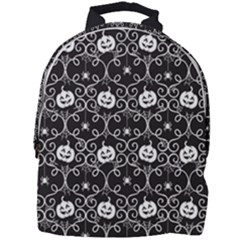 Pattern Pumpkin Spider Vintage gothic Halloween black and white Mini Full Print Backpack