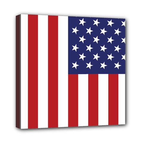 Us Flag Stars And Stripes Maga Mini Canvas 8  X 8  (stretched) by snek