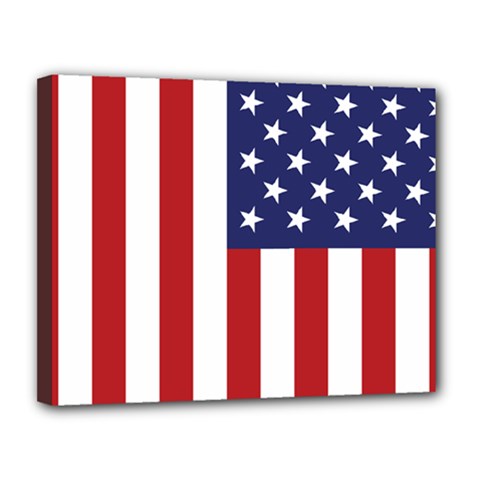 Us Flag Stars And Stripes Maga Canvas 14  X 11  (stretched) by snek