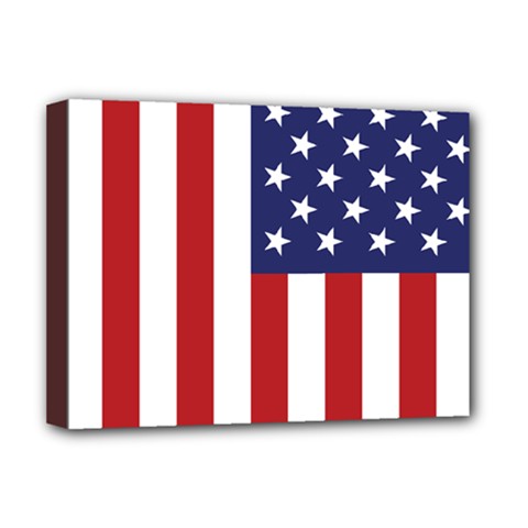 Us Flag Stars And Stripes Maga Deluxe Canvas 16  X 12  (stretched)  by snek