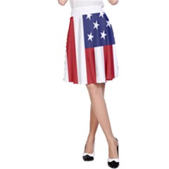 Us Flag Stars And Stripes Maga A-line Skirt by snek