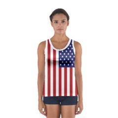 Us Flag Stars And Stripes Maga Sport Tank Top  by snek