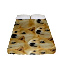 Doge Meme Doggo Kekistan Funny Pattern Fitted Sheet (full/ Double Size) by snek