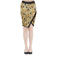 Doge Meme Doggo Kekistan Funny Pattern Midi Wrap Pencil Skirt by snek