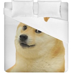 White Doge Meme Alone13k Cowcowshirt Black 15 10 10 100 Duvet Cover Double Side (king Size) by snek