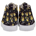 Doge Much Thug WOW Pattern Funny Kekistan Meme dog black background Kid s Mid-Top Canvas Sneakers View4