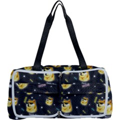 Doge Much Thug WOW Pattern Funny Kekistan Meme dog black background Multi Function Bag