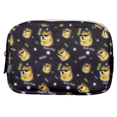 Doge Much Thug Wow Pattern Funny Kekistan Meme Dog Black Background Make Up Pouch (small) by snek
