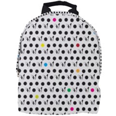 Boston Terrier Dog Pattern With Rainbow And Black Polka Dots Mini Full Print Backpack by genx