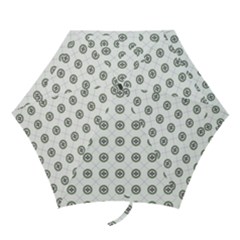 Logo Kekistan Pattern Elegant With Lines On White Background Mini Folding Umbrellas by snek