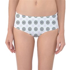 Logo Kekistan Pattern Elegant With Lines On White Background Mid-waist Bikini Bottoms by snek