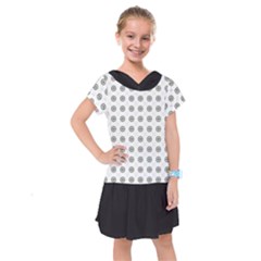 Logo Kekistan Pattern Elegant With Lines On White Background Kids  Drop Waist Dress