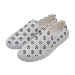 Logo Kekistan Pattern Elegant With Lines On White Background Women s Canvas Slip Ons by snek