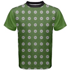 Logo Kekistan Pattern Elegant With Lines On Green Background Men s Cotton Tee by snek