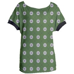 Logo Kekistan Pattern Elegant With Lines On Green Background Women s Oversized Tee by snek